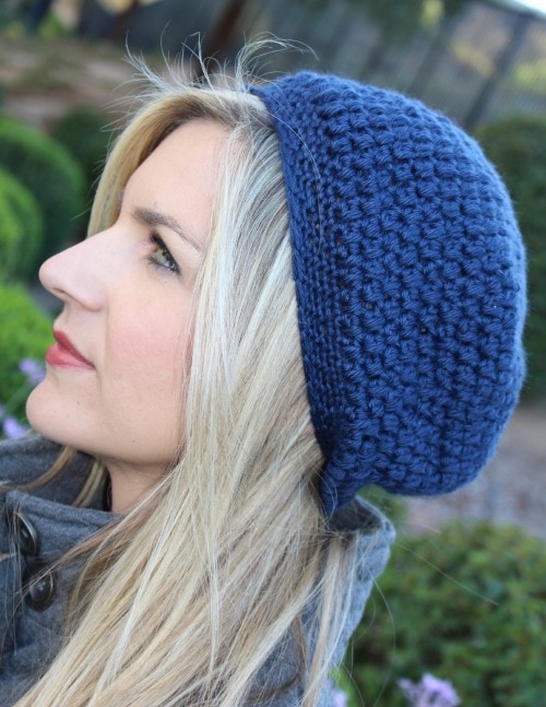 Free Slouchy Crochet Hat Pattern With Caron Simply Soft Yarn