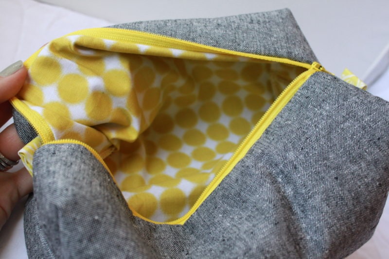 easy zippered box pouch tutorial