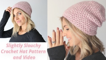Slightly Slouchy Crochet Hat Pattern