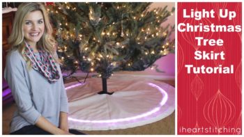 Light Up Christmas Tree Skirt Tutorial