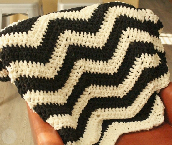 Easy Crochet Chevron Blanket Tutorial