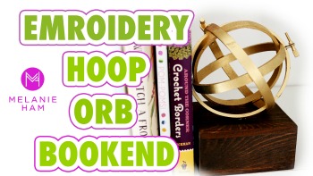 Embroidery Hoop Orb Bookend DIY