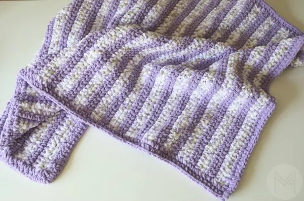 crochet stripes baby blanket