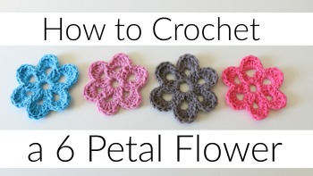 How to crochet a 6 petal flower