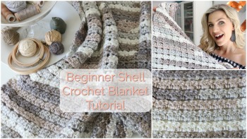 Shell Crochet Blanket Tutorial – Beginner Friendly