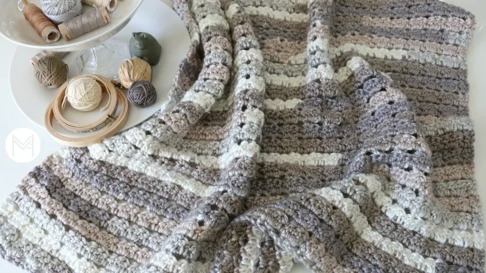easy shell crochet blanket tutorial
