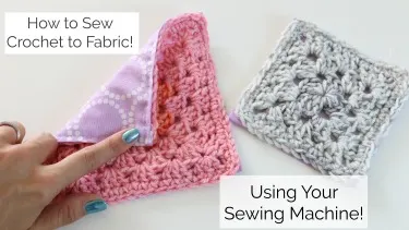 Sew Crochet to Fabric using Your sewing machine
