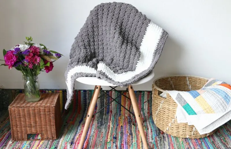 crochet blanket with border
