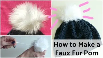 How to Make a Large Faux Fur Pom Pom, Step-By-Step Tutorial