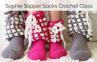 Crochet Sophie Slipper Socks Online Class!