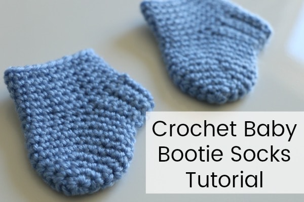Simple Crochet Baby Bootie Socks with Free Pattern and Video Tutorial