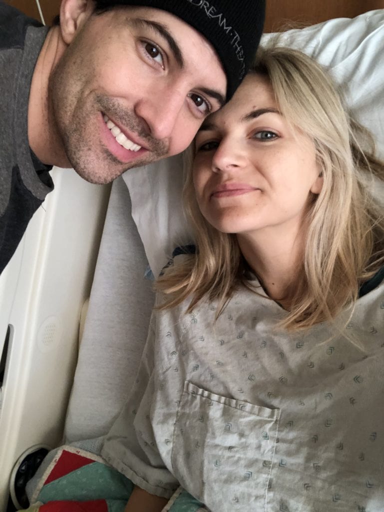 melanie and robert in the hospital