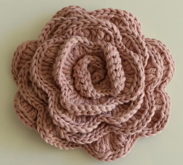 crochet cotton rose
