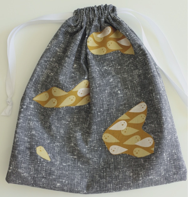 Easy Drawstring Bag Sewing Tutorial - No Sew Drawstring Bag - Melanie Ham