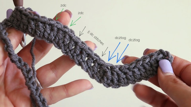 crochet ripple blanket diagram