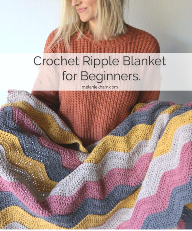 Crochet Ripple Blanket Free Pattern and Video Tutorial - Melanie Ham