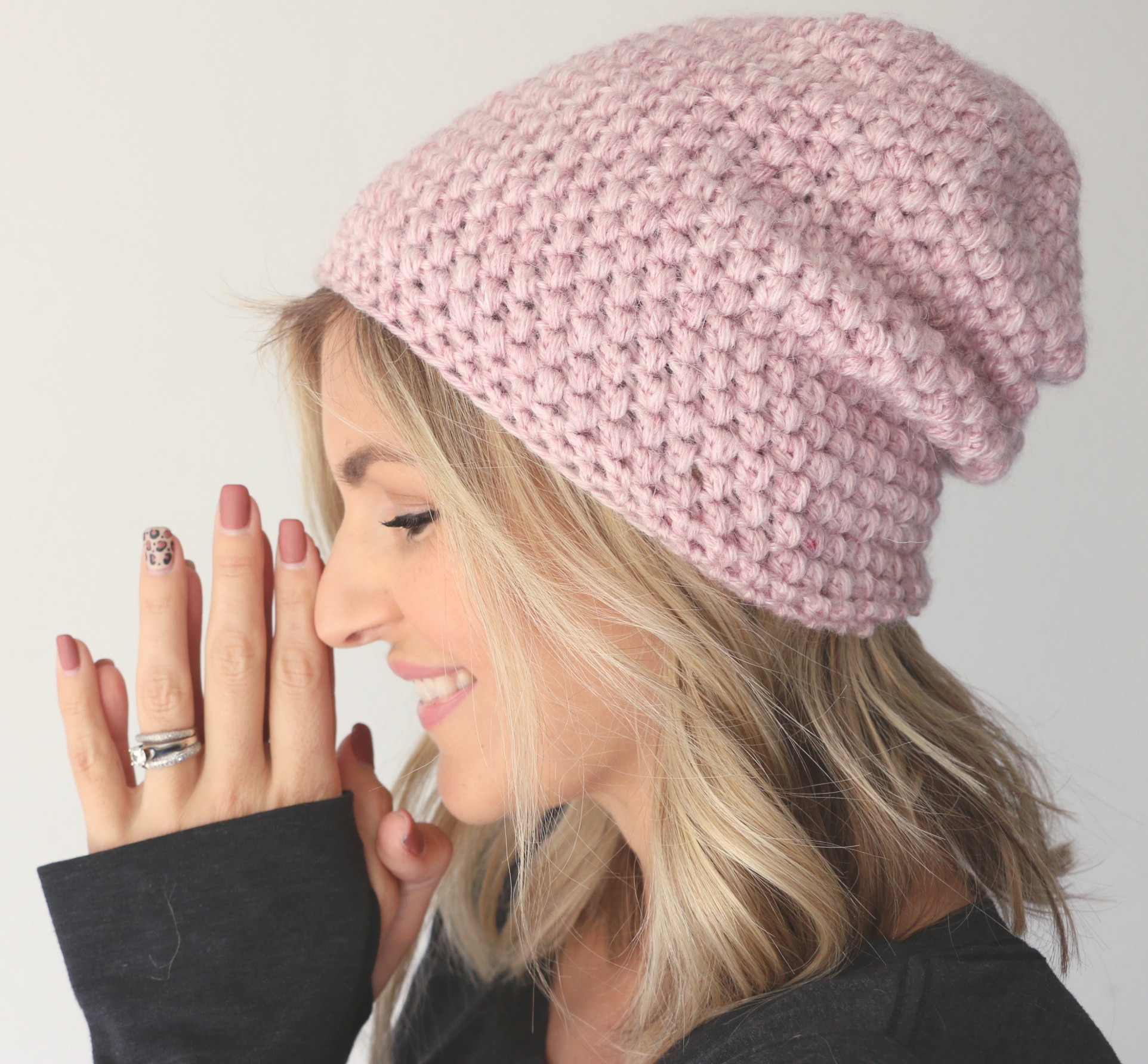 Free Slouchy Crochet Hat Pattern with Video tutorial and instructions