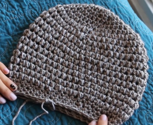 crochet hat finished