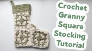 granny square stocking thumb