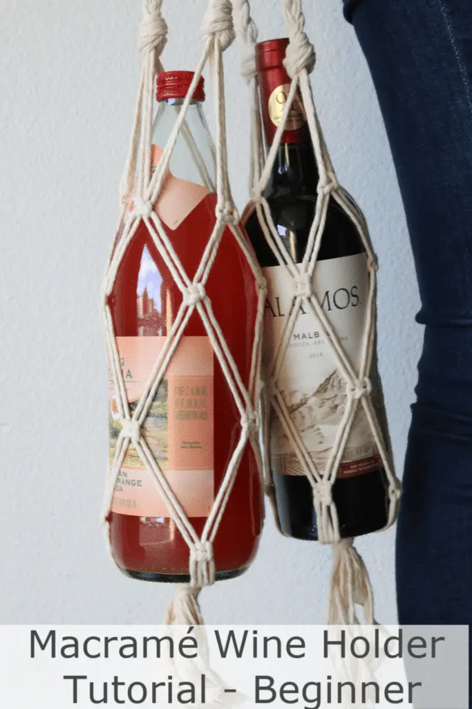 how to macrame a wine holder