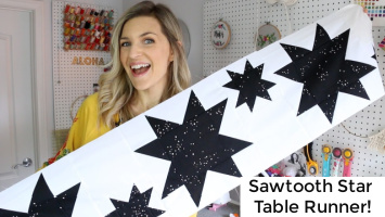 Sawtooth Star Quilted Table Runner
