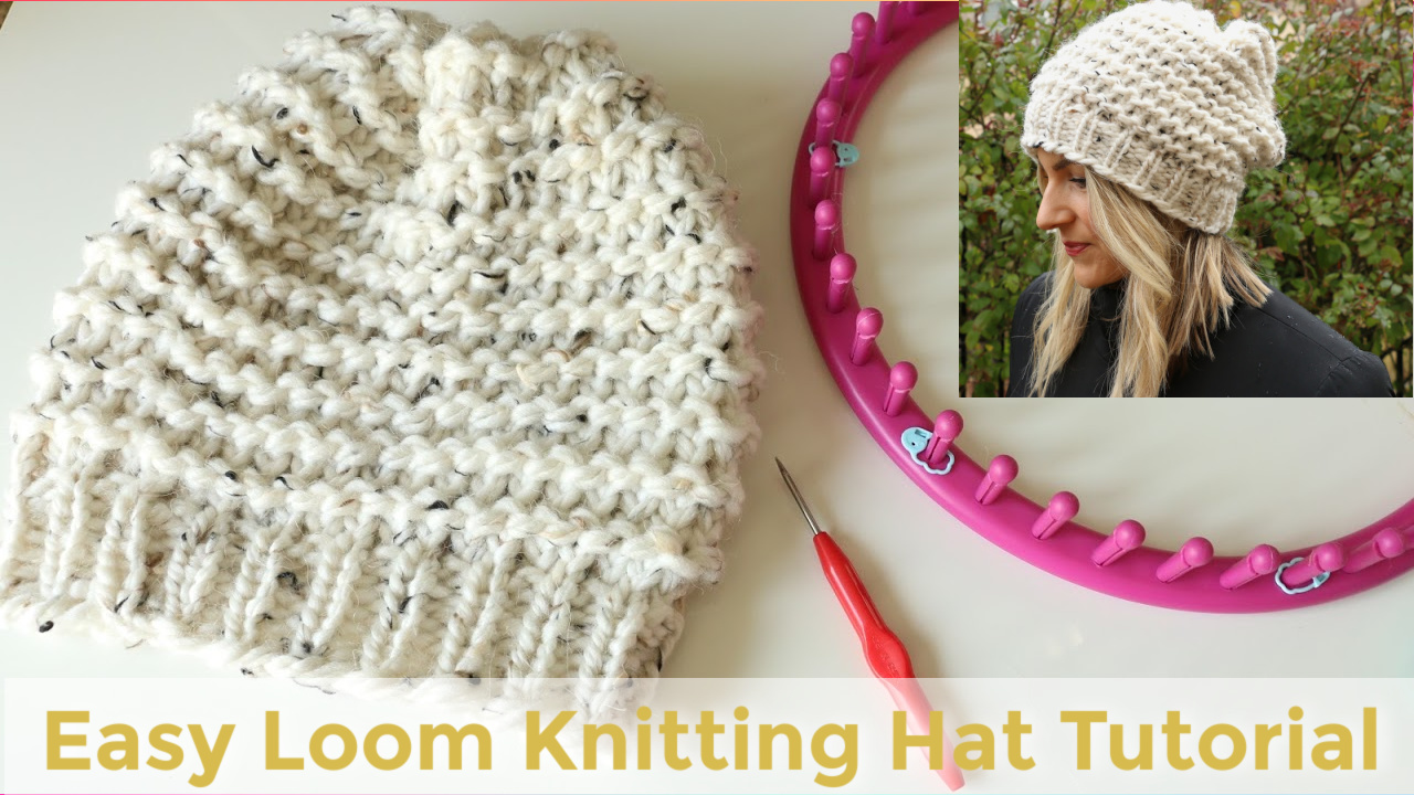 Easy Loom Knitting Hat Video Tutorial - Absolute beginner friendly
